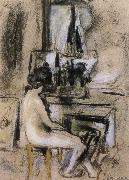 Edouard Vuillard, Nude front of the fireplace
